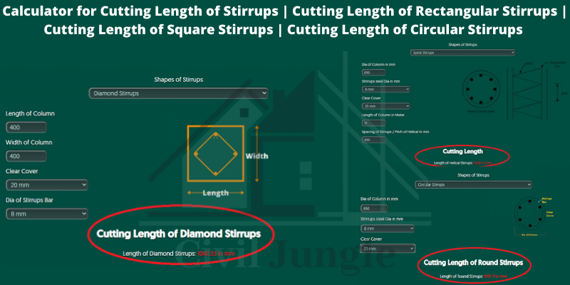 How to calculate the cutting length of spiral stirrups(ring). / Calculating  the cutting length of helical ring( stirrup ) for pile. ~ PARAM VISIONS