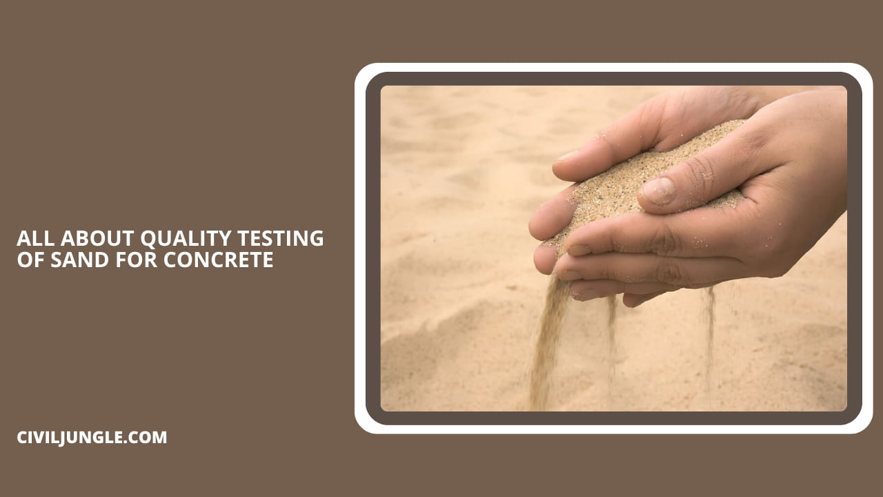 All About Quality Testing of Sand for Concrete