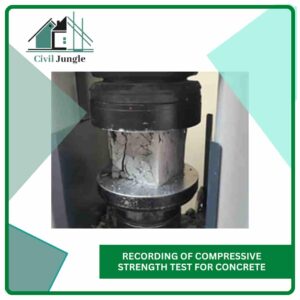 Recording of Compressive Strength Test for Concrete