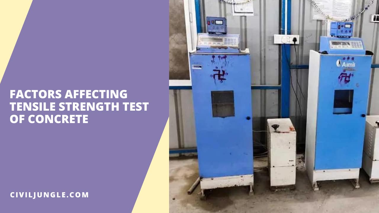 Factors Affecting Tensile Strength Test of Concrete 