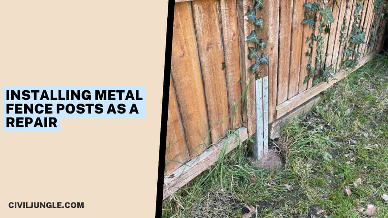 Installing Metal Fence Posts as a Repair