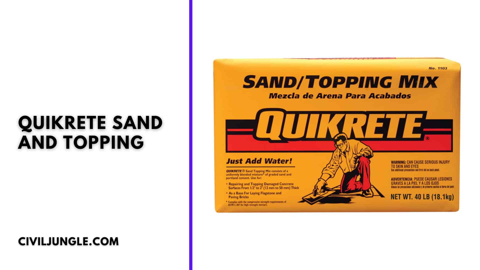 Quikrete Sand and Topping