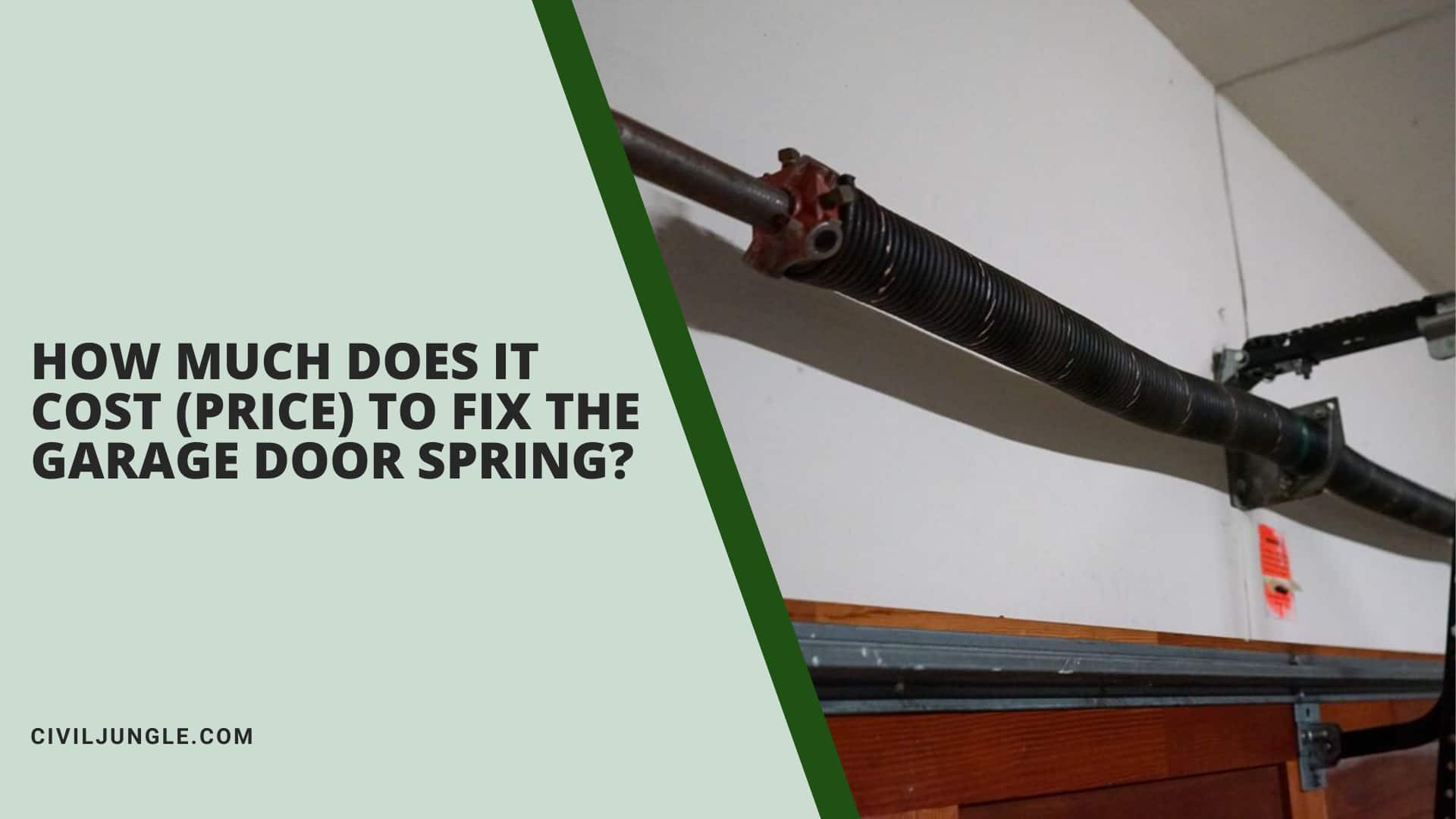 How Much Does It Cost (Price) to Fix the Garage Door Spring?