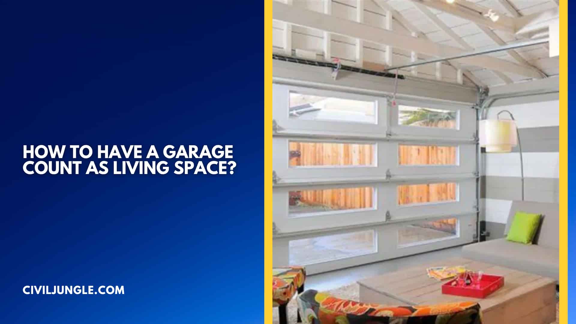How to Have a Garage Count as Living Space?