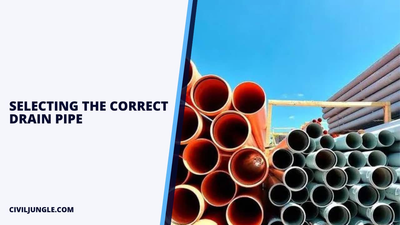 Selecting the Correct Drain Pipe