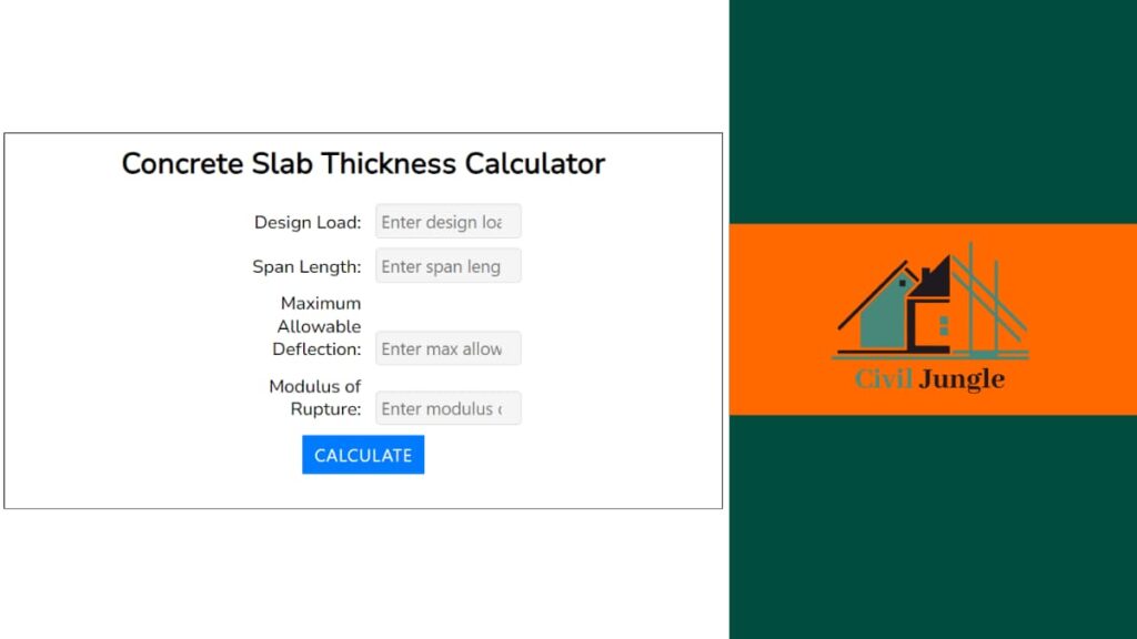 Concrete Slab Thickness Calculator