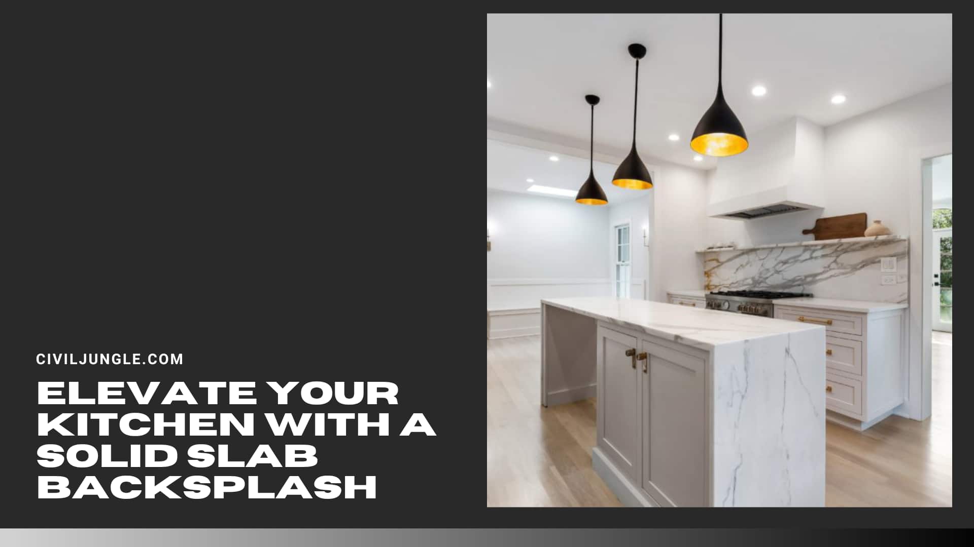 Elevate Your Kitchen with a Solid Slab Backsplash