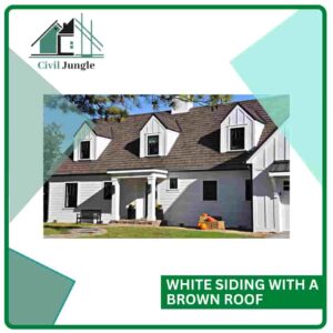 White Siding With A Brown Roof