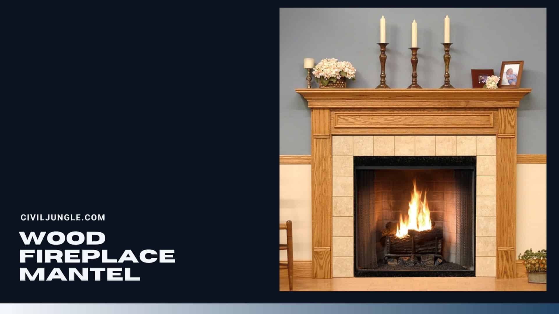 Wood Fireplace Mantel