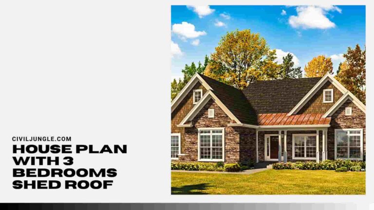 House Plan With 3 Bedrooms Shed Roof