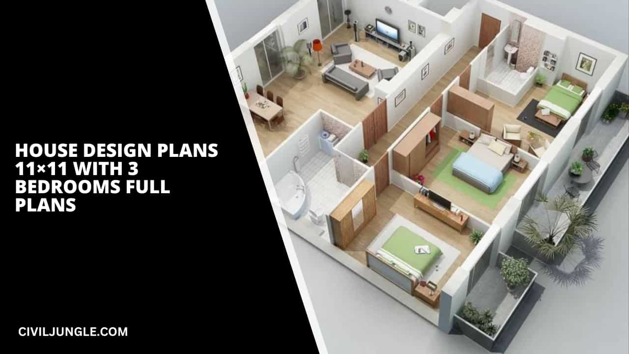 House Design Plans 11×11 With 3 Bedrooms Full Plans