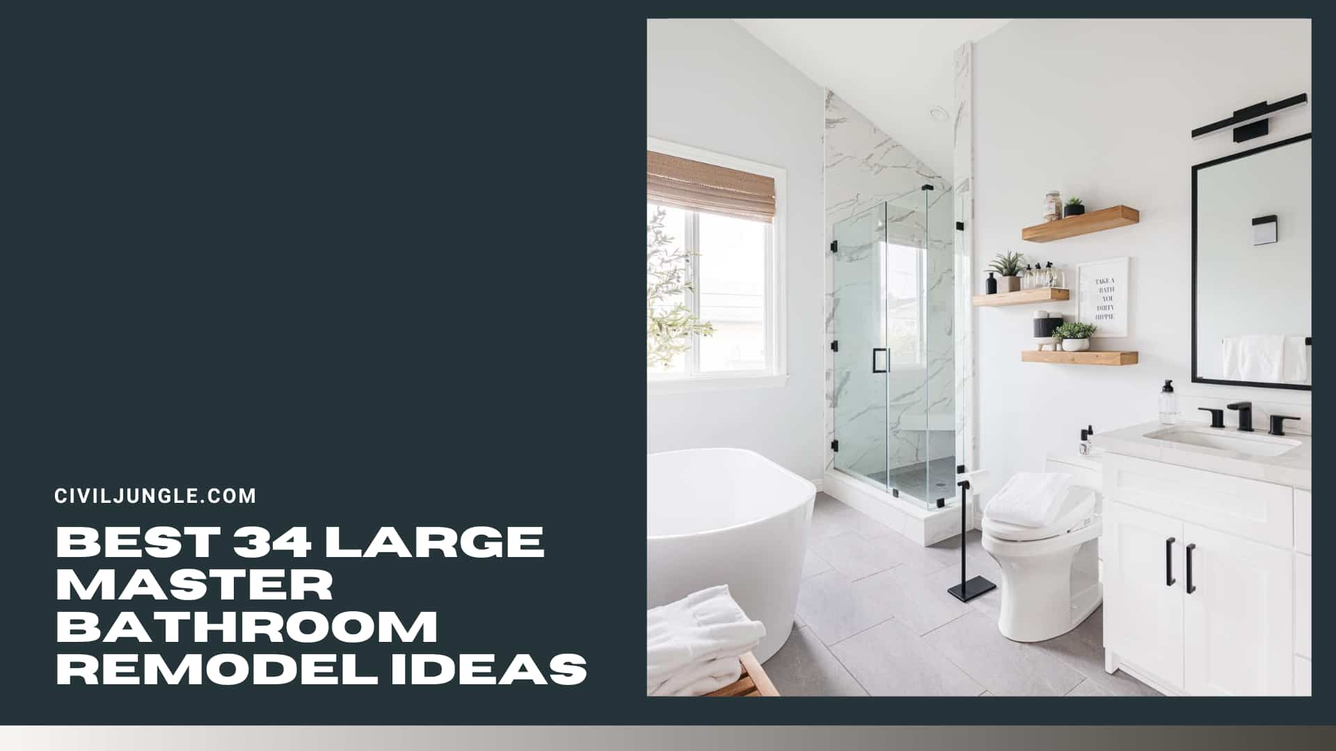 Best 34 Large Master Bathroom Remodel Ideas