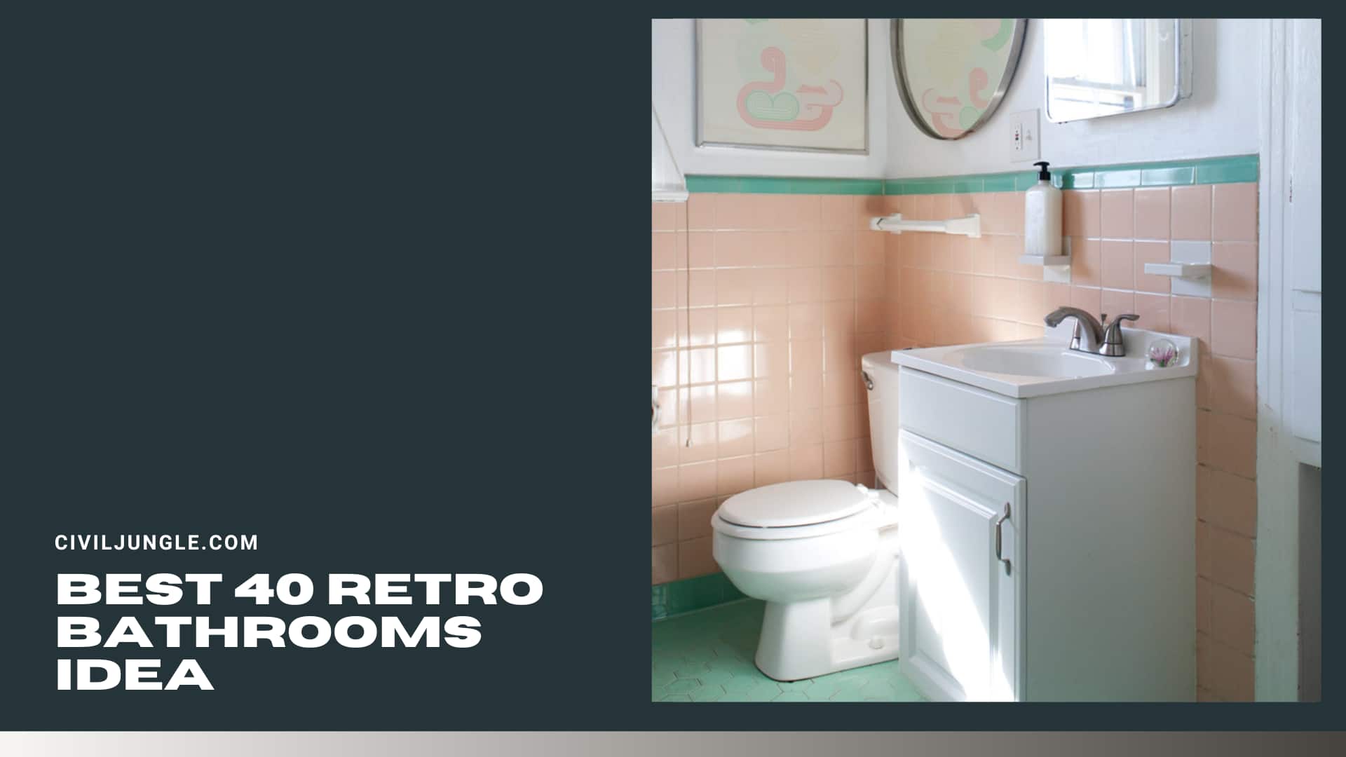 Best 40 Vintage Bathroom Idea With Retro Decor