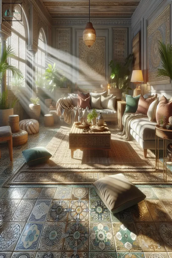 Best 34 Living Room Floor Decor & Tile Design Ideas