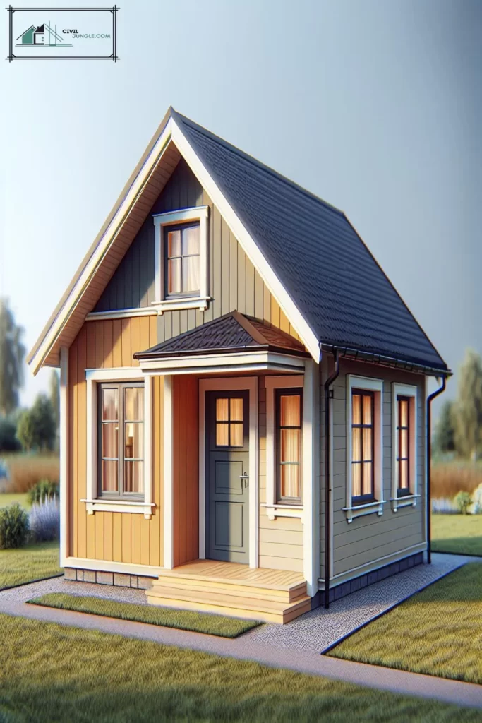 Small House Plans 10×8 With 2 Bedrooms Shed Roof