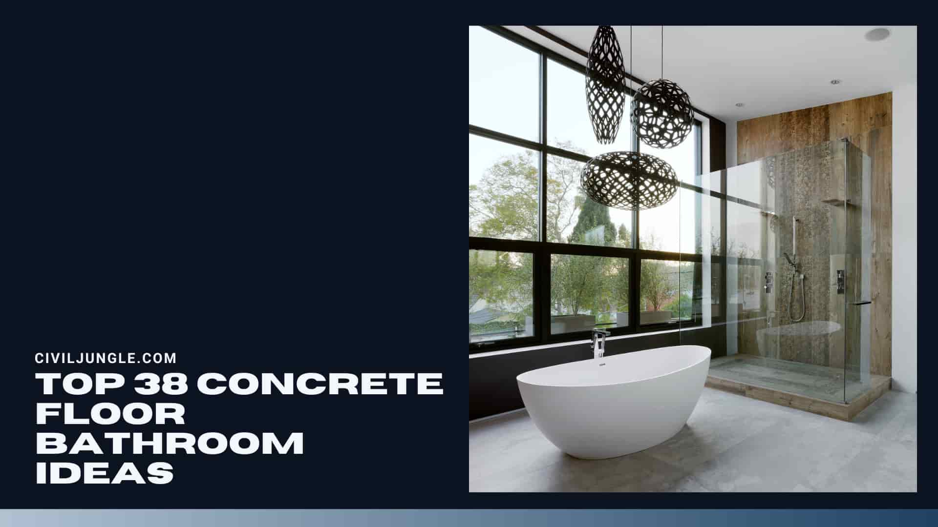 Top 38 de idei de baie cu podea din beton