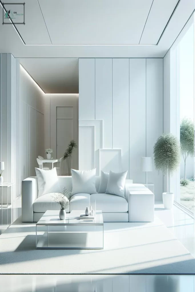 White Interior Design Living Room